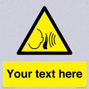 Custom warning sudden loud noise